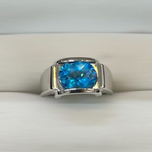 Pt900 アクアマリン リング